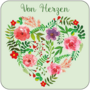 Postcard | Von Herzen (Heart of Flowers)