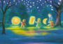 Postcard Dorothea Schmidt - lantern parade (three children)_