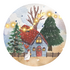 5x Sticker Eend bij het huisje by RomyIllustrations_