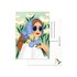 Postcard by Muchable - illustration woman portrait with flowers_