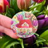 5x Sticker Boekenhuis in de bloemen by RomyIllustrations_